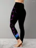 Calça mais tamanho 2023 Mulheres 3D Butterfly Padrão leggings Sexy cintura elástica slim fit calça para mulheres