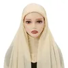 Sjaals Moslim Vrouwen Chiffon Hijab Met Modal Cap Motorkap Instant Pinles Sjaal Hoofddoek Onder Caps Cover Headwrap