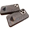 علبة الهاتف الفاخرة Glitter iPhone Cases 14 Pro Max Case 13 12 مصمم أزياء متألقة Rhinestone Diamond مرصعة بالجواهر ثلاثية الأبعاد