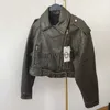 Kurtki damskie Nowa wiosenna kobieta faux skórzana kurtka Chic Vintage krótki lapy zamek błyskawiczny Biker Płaszcze Modne streetwear Mjer Tops J230810