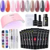 Nail Art Set, Extra Lasting Nail Gel Nail Extension Glue, 3D Shiny Nail Art Rhinestones, Nail File Nail Buffer, Cuticle Nipper & Pusher, Home And Salon Use