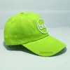 Kapity kulowe niestandardowa naklejka baseball martwa kapelusz unisex dzieci dorosły miękka ręka poczucie nieustrukturyzowanego zielonego koloru regulowanego rozmiar bawełniany tatę czapkę
