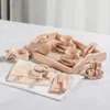 Kid Natural Wood Color Preschool Toys Fruits and Vegetables Simulation Spela House Kitchenware Cognitive Tood Toys Gifts