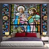 Gobeliny Christ Church Fresco Anioł Scena Home Decor Art Tobestry Hippie Bohemian Tarot Pretty Room Wall Work