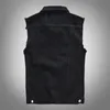 Hommes Gilets Hommes Mode Casual Noir À Capuche Sans Manches Gilet Denim Gilet Veste Street Punk Style Denim Gilet Plusieurs Tailles Options M-6XL 230809