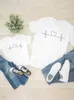Family Matching Outfits Heartbeat Love Women Kid Child Summer Mom Mama Girl Mother Tee T-shirt Clothes Clothing Family Matching Outfits R230810