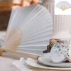 Produtos de estilo chinês 10/20/30 peças ventilador de papel branco portátil fãs de casamento presentes para convidados decoração de festa de aniversário