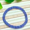 Braccialetto di tanzanite naturale Braccialetto di quarzo di cristallo fatto a mano Gioielli Stretch Moda Regalo di compleanno per bambini 1 pz 6x2mm