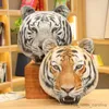 Stuffed Plush Animals 1pc New Year Mascot Lifelike Tiger Soft Plush Cushion Stuffed Toy Lovely Cartoon Dolls For Kids Boys Gifts