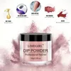 Dip Powder Nail Starter Kit, 8 Färger Pink Purple Blue Acrylic Dipping Powder System Essential Liquid Set med Bas Top Coat for French Nails Art Manicure Gift for Women