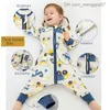 Pajamas Baby sleeping bag with feet wearable blanket long sleeved baby newborn cotton sleeping bag suitable for baby pajamas Z230810