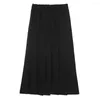 Men's Pants Niche Design Japanese Retro Half Body Skirts Loose Casual Streetwear Wild Black High Waist Pleated Skirt Men Genderless Clothing