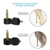 Shoe Parts Accessories Sunvo 60pcs High Heel Protectors Caps for Shoes Repair Heel Stoppers Protect Dowel Lifts Replacement Tips Pins Heels Accessories 230809