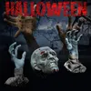 Andra evenemangsfestleveranser Horror Ghost Skull Head Garden Cemetery Lawn Decoration Skull Ground Plug Set Haunted House Props Trick or Treat Party Decor 230809