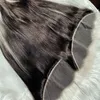 Mikehair Peruvian Hair Silk proste 13x4 koronkowy czołowy naturalny kolor koronkowy przedni zamknięcie