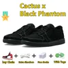 1S 1S Low Mens Basketball Shoes Cactus x Fragment revers