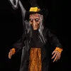 Outros artigos para festas de eventos Decoração de Halloween Bruxa Brinquedos de som brilhante Adereços de controle de voz Elétrico Pendurado Fantasma Horror Arranjo Suprimentos 230809