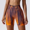 Aktiv shorts Gym Women Tie-Dye Fitness Sports Elastic Tight Training Running Cycling Yoga Womens kläder