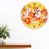 Horloges murales hawaïenne fleur tropicale été chambre horloge grande cuisine moderne salle à manger ronde salon montre décor à la maison