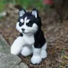 Stuffed Plush Animals Realistic Dog Simulation Toy Dog Puppy Lifelike Stuffed Companion Toy Pet Dog Handcrafted Drop Christmas Gift R230810