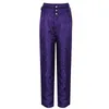 Herenbroek Heren Middeleeuwse vintage broek Elastiek Hoge taille Losse mode Dames Effen kleur Elegante gesp met zakken