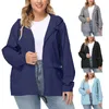 Jaquetas femininas altas casaco de lã feminino 2 vias com zíper casacos de inverno com capuz comprimento médio à prova de vento capa de chuva sem mangas colete para