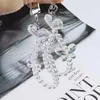 Keychains Butterfly Flower Keychain Trendy Transparent Bead Lanyards Keyring Mobile Phone Chains For Women Car Keys Bag Decor Pendant