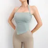 Chemises actives Sexy Yoga licou beauté dos débardeurs femmes Fitness culture antichoc sport soutiens-gorge sans manches formation Gym danse gilet