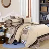 Fashion Simple Brown Tone Pattern Bedding Sets Cover Leopard Print Duvet Quilt Cover Pillow Case Bed Sheets Set Bedding Cover Deco292W