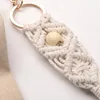 Fashion Woven Keychain Boho Handmade Cotton Rope Woven Tassel Keyrings Keychains Bag Car Key Pendant Accessories Decoration