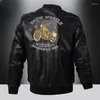 Мужские куртки Ueteey 2023 Trend Fashion Leather Street Vintage Motorcle Men Jacket куртка ветропроницаемость повседневное искусственный мех бейсбол мужское пальто