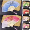 Chinese Style Products 1Pcs Vintage Silk Folding Fan Retro Chinese Japanese Bamboo Folding Fan Dance Hand Fan Home Decoration Ornaments Craft Gift R230810