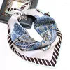 Scarves DANKEYISI Hair Scarf Women Real Silk Tie Print Luxury Satin Small Square Neck Winter Head For Neckerchief