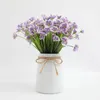 Fleurs décoratives fleur artificielle soie 5 têtes printemps herbe chambre maison noël décor mariage Arrangement accessoires plantes