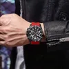 Wristwatches 2023 Men يشاهد العلامة التجارية Silicone Silicone Strap Sport Sport Quartz Chronograph Watch Clock Relogio Maschulino 230809