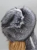 Beanie/Skull Caps Real Fur Bomber Trapstar Hat Lady Winter Warm Luxury 100% Natural Fur Hat Ski Mask Bonnet Fashion Fluffy Fur Beanie Caps 230809