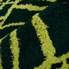 Carpets Heart Shaped Plant Anthurium Leaf Tufted Rug Plush Green Tropical Area For Bathroom Living Room Fluffy Mat