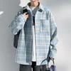 Mens Jackets Autumn Plaid Jacket Men Fashion Oversized Vintage Streetwear Hiphop Loose Bomber Coat Large Size M5XL 230810