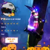 その他のイベントパーティーの供給2つのモードハロウィーン魔女が木の装飾に衝突するハロウィーンにぶつかり輝く明るい警告サインで吊り下げ装飾を照らします230809