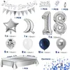 لوازم الحفلات الأخرى ، البالونات الـ 30 عيد ميلاد ديكور 40 50 سنة زخارف حفلة عيد ميلاد للرجال للنساء الأزرق بالون بالون جارلاند القوس 230809