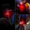 Cykelbelysningar Cykel bakre LED USB-laddningsbara höglUMENS Lätt säkerhetsnatt TAILLIGHT VARNING LANTERN THEK CAKING ACCIDORES HKD230810