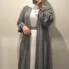 Etnik Giyim Ramazan Eid Abaya Dubai Türkiye Bıçaklı Elbise Müslüman Kadın Kimono Mütevazı Kaftan Çöp Femme İslami Açık Abayas Kadınlar için