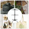 Hooks Tree Tower Retail Store Iron Cosmetic Product Shelves Rotating Necklace Holder Home Decoration Jewelry Organizer Display Stand