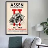 Vintage motorcykel duk målning estetisk grand prix racer bil affischer och tryck väggkonst motorsport pojkar sovrum dekor ingen ram wo6