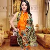 Halsdukar Spring Autumn Plus Size Pure Silk Scarf Shawl Printed Summer Mulberry Long Scarve Cover Up Female Orange Cape