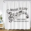 Toothbrush Holders Black and White Shower Curtain Be Awesome Quote Unique Creative Design Fabric Bathroom Decor Bath Curtains Include Hooks 230809