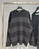 Men's T-Shirts designer 21FW Autumn and Winter New Double B Printing, Fixed Weaving, Dyeing INS Couple Round Neck Knit, Striped Sweater 1ZJP