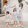 Family Matching Outfits Mother Daughter Shirt Dresses Striped Blouse Mommy and Me Clothes Mom Son Outfits Family Matching Clothing Tee Shirts for Dad