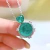 Pendant Necklaces Tortoise Tourmaline Pendant Real 925 Sterling Silver Party Wedding Pendants Chocker Necklace For Women Promise Jewelry