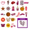 50PCS Leopard Print Pattern Graffiti Stickers Girls Pink Black Spotted Ins Aesthetics Waterproof Removable Flask Guitar Phone DIY Decals 2 Themes For Choose